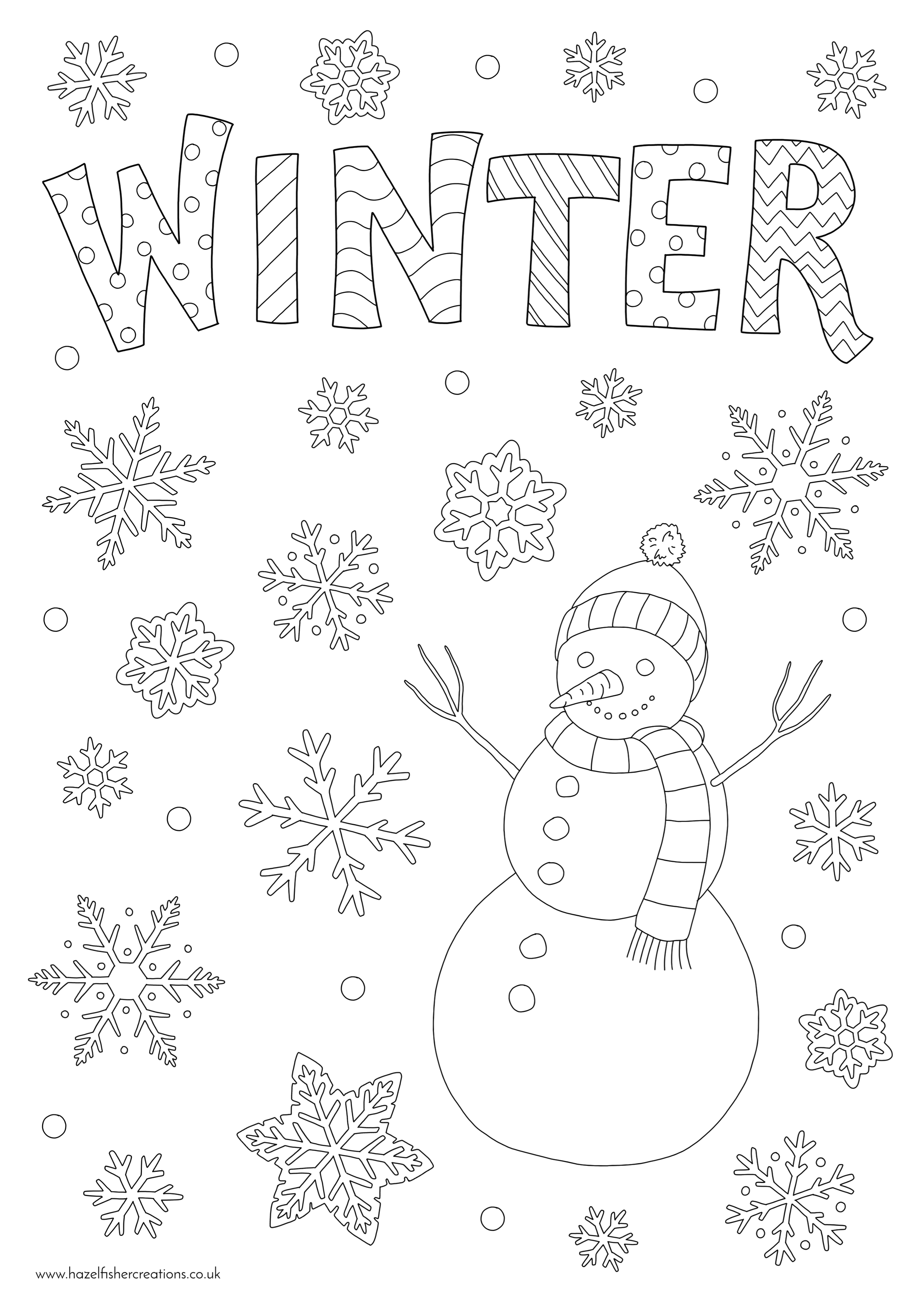 Winter Colouring In Activity Sheet  image