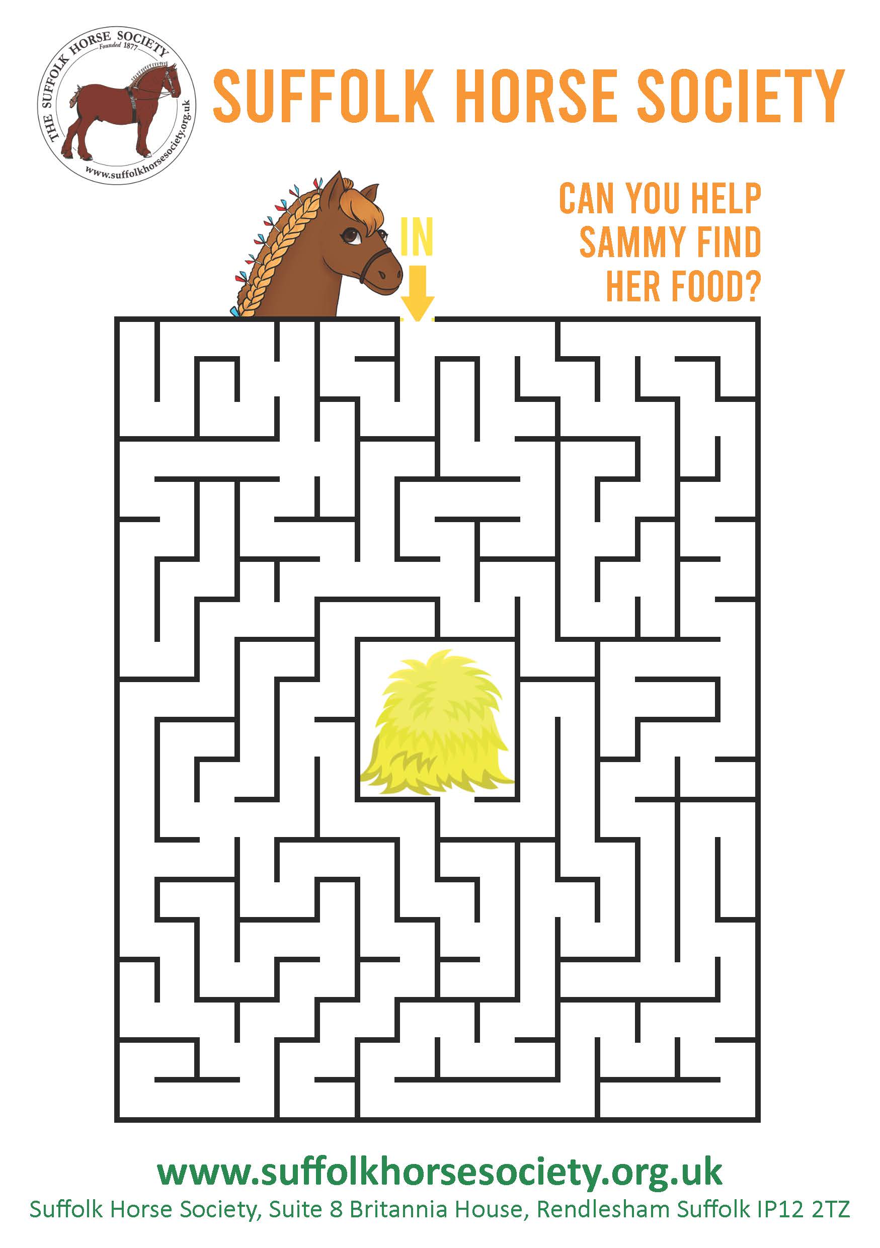 Horse Maze Activity Sheet  image