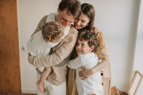 Hugging Family