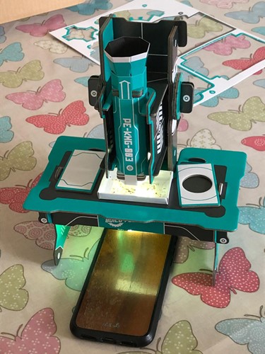 The finished microscope