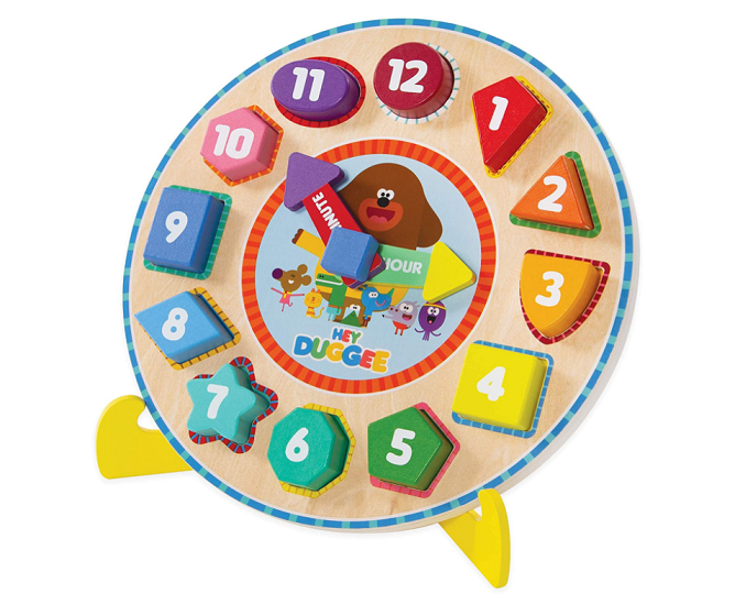 Hey Duggee Wooden Puzzle Clock, worth £12.99