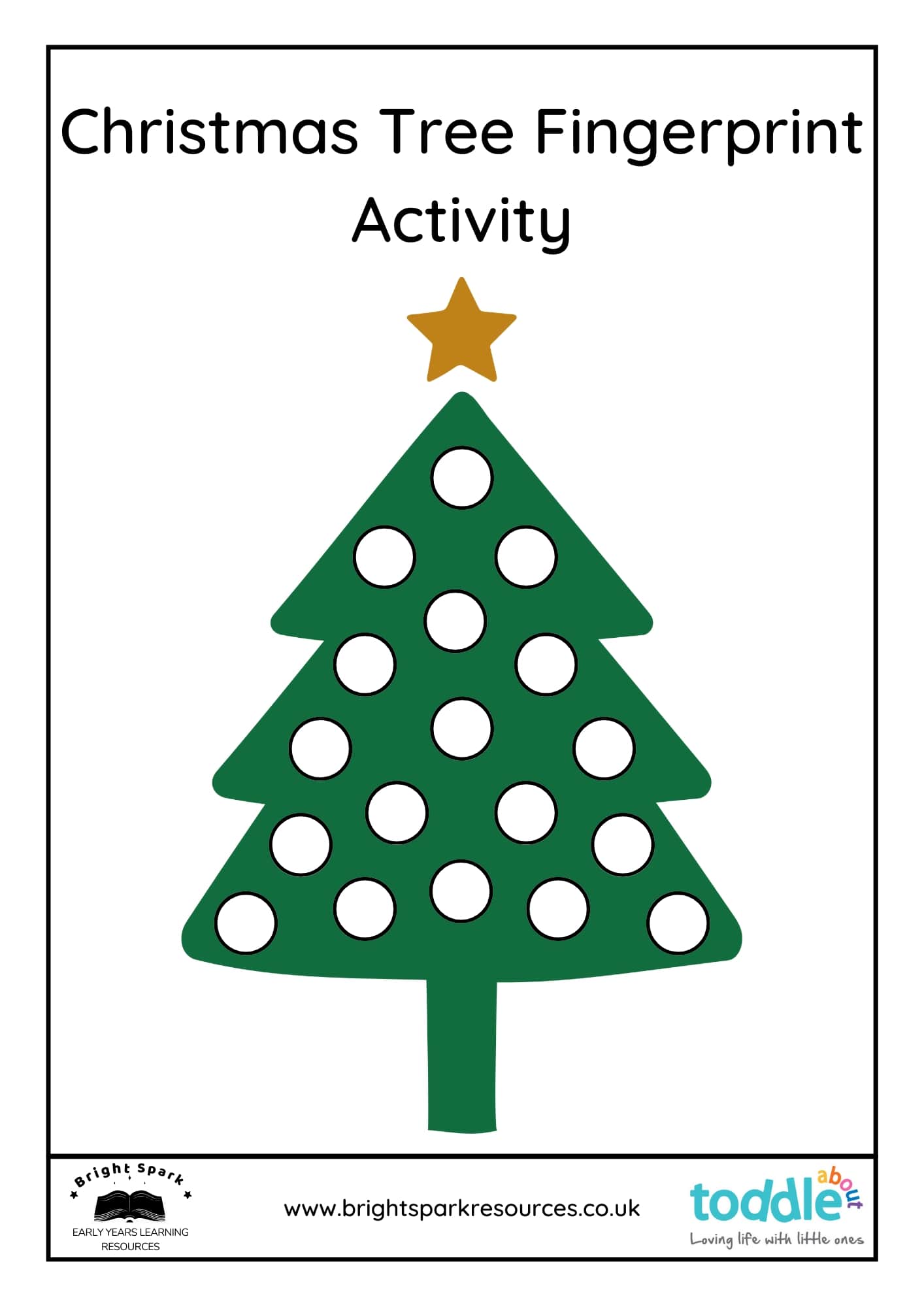 Christmas Tree Fingerprint Activity  image