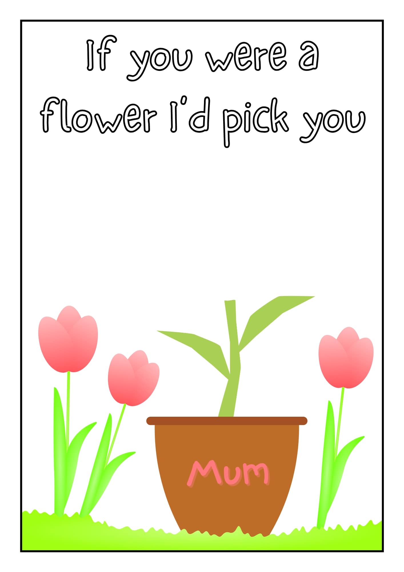 If You Were A Flower Mother's Day Handprint  image