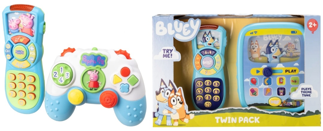 Peppa Pig and Bluey Twin Pack Toys, worth £12.99 each or 2 for £20
