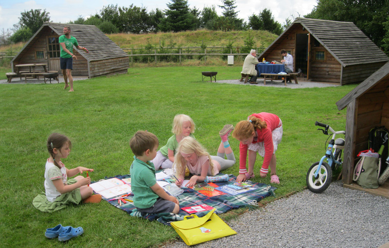 Relaxing on the glampsite at Secret Valley in Somerset