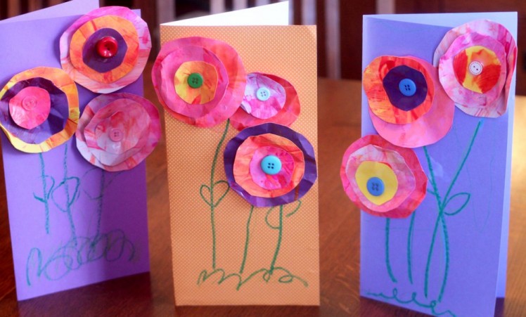 Simple Mother’s Day Craft for little hands: Flower Cards  image