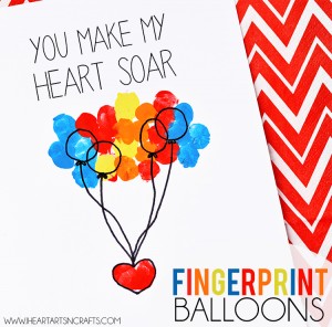 Gorgeous (but simple) fingerprint balloon card