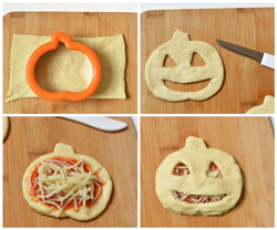 Jack O'Lantern Pizzas